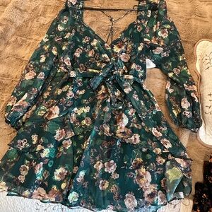 Trixie green floral dress.